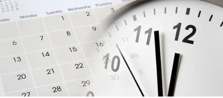 Calendar and a clock